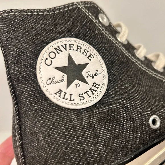 Converse Chuck 70 Black Denim High Tops – Men’s 7/Women’s 9 - Picture 7 of 10